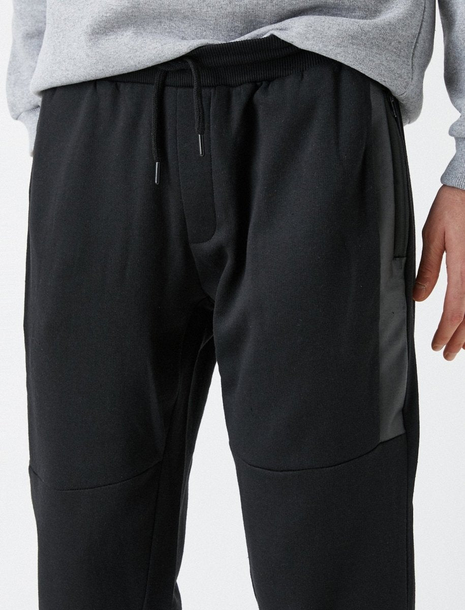 Fleece Jogger Sweatpants in Black - Usolo Outfitters-KOTON