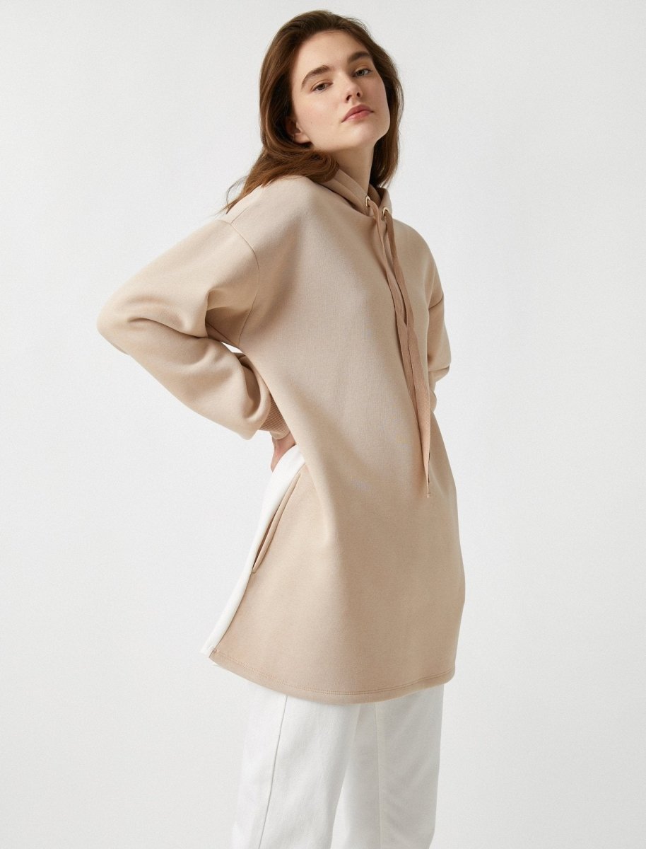 Oversize Tunic Hoodie in Dune - Usolo Outfitters