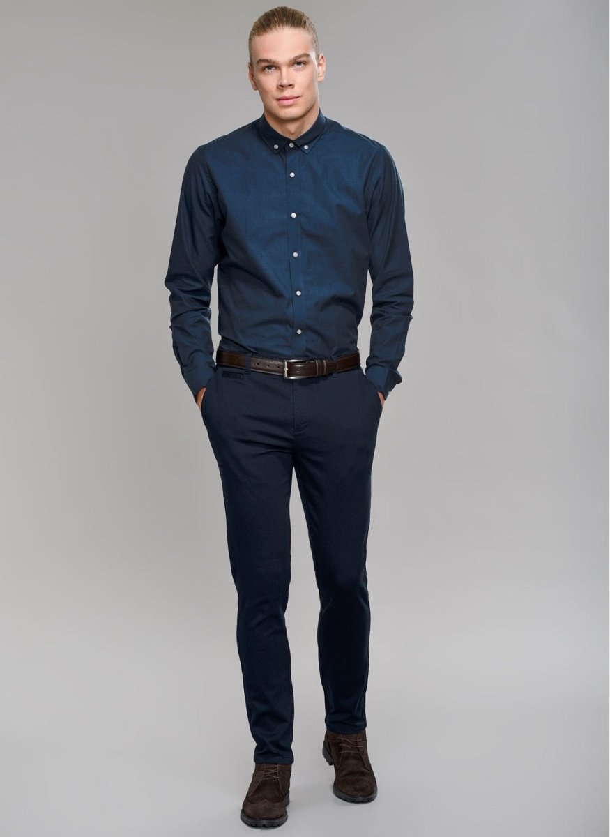 Slim Fit Chino Pants in Navy - Usolo Outfitters