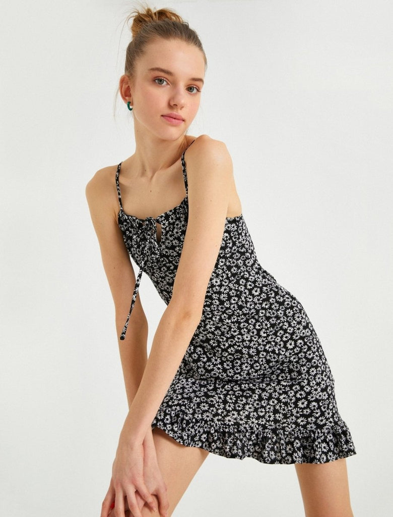 Black Ruffle Hem Mini Dress – MOD&SOUL - Contemporary Women's Clothing