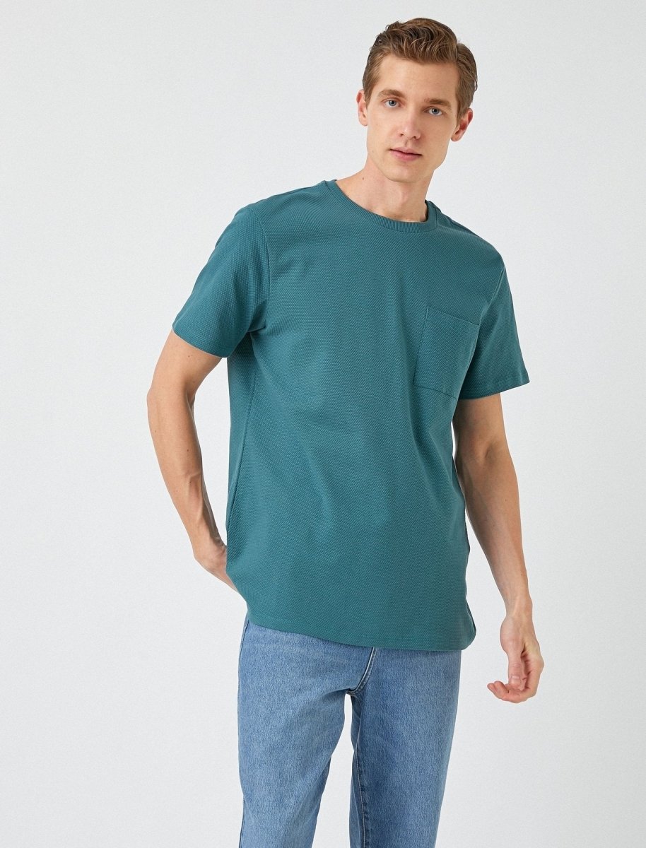 Waffle Pocket T-shirt in Green